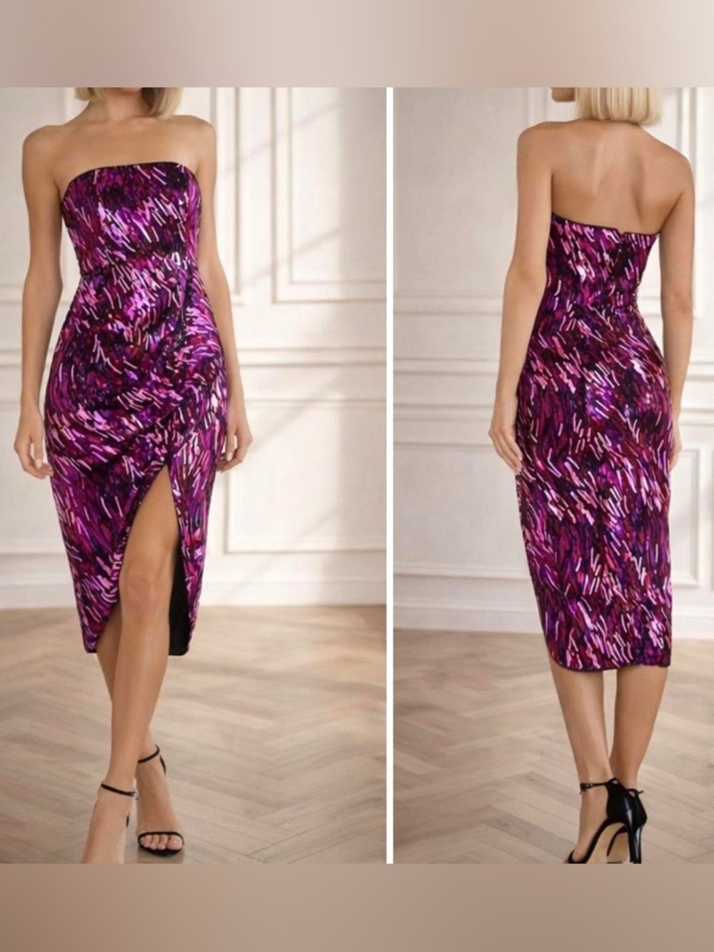 Revolve LPA pink sequin dress XS prom dress sparkle